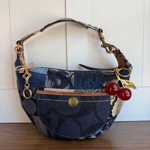 Coach Denim Patchwork Hobo Bag